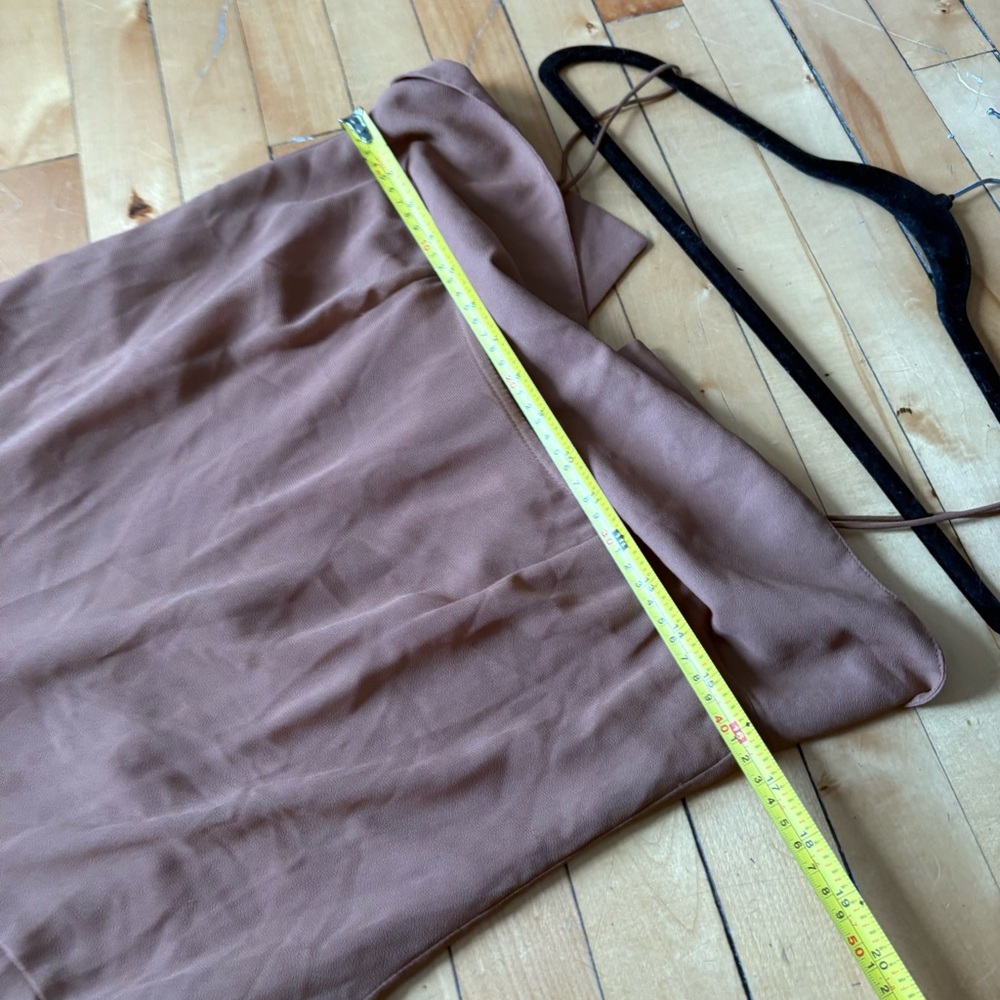H&M Sz M Brown Flowy Minimalist Maxi Dress - Picture 10 of 12